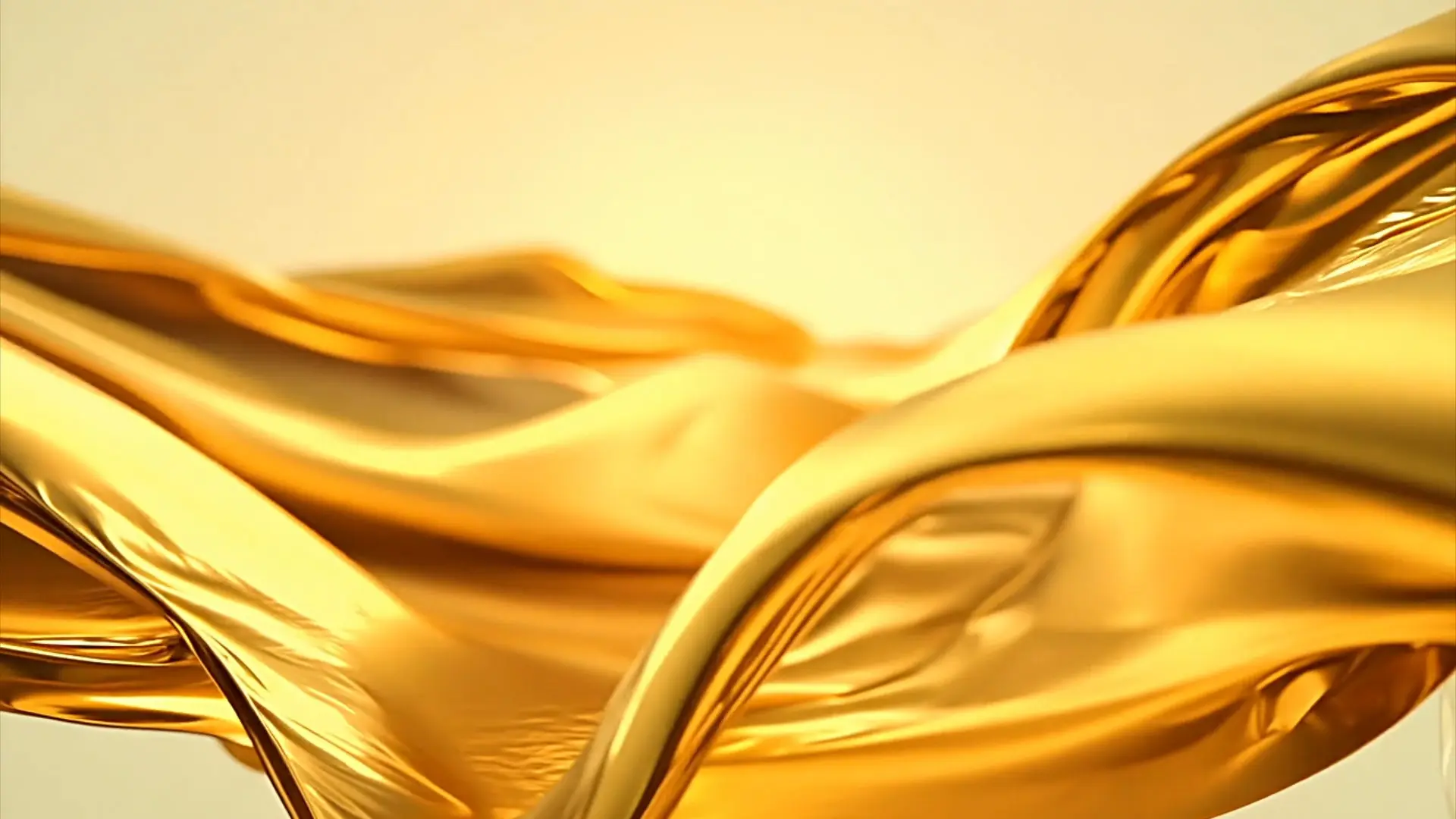 Golden Silk Waves Background Video for Title Animation